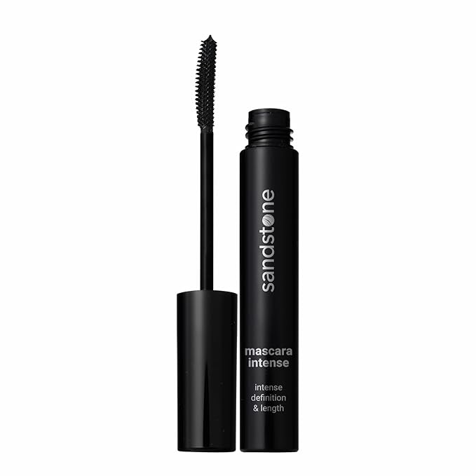 Sandstone Scandinavia Hypoallergenic Mascara for Sensitive Eyes – Smudge-Proof & Sweatproof Lengthening Mascara with Lash Separation – Vegan, Fragrance-Free & Allergy Certified – Black