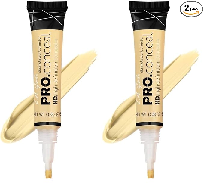 L.A. Girl HD Pro.Conceal, Warm Honey GC982 (Pack of 2)