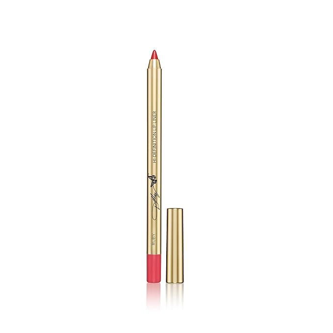 Dolly Beauty Hi-Definition Lip Liner - All Day Wear Lip Pencil for Daily Use - Demi-Matte Finish - Sharp Defining - Vegan & Paraben Free - Compact Cosmetics - Ruby