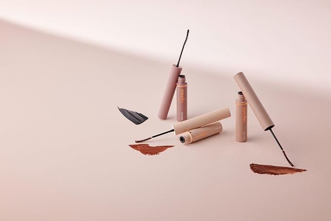 mude Inspire Skinny Curling & Multi-Fixer Light to Brown Mascara Volumizing Curling for Dramatic Lashes Smudge-Proof Water-Proof Stays on All Day (02 Brown)