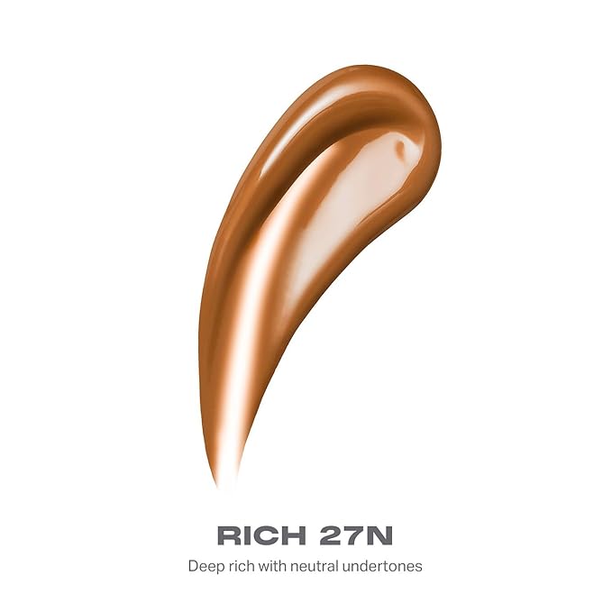 Morphe Lightform Dewy Foundation - Extended Hydration Foundation Makeup with a Lasting, Natural Radiant Finish - Long-Wearing Formula with Buildable, Medium Coverage - Rich 27N (1.01 fl oz)