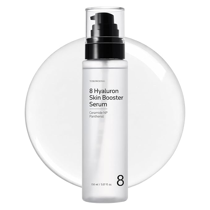 TOSOWOONG 8 Hyaluron Skin Booster Serum for Face with Niacinamide, Glycerin, Panthenol, Hydration Boosting Facial Essence, Plumper Skin, Glass Skin, All Skin Types, Korean Skincare, 150ml/5.07 fl. oz.