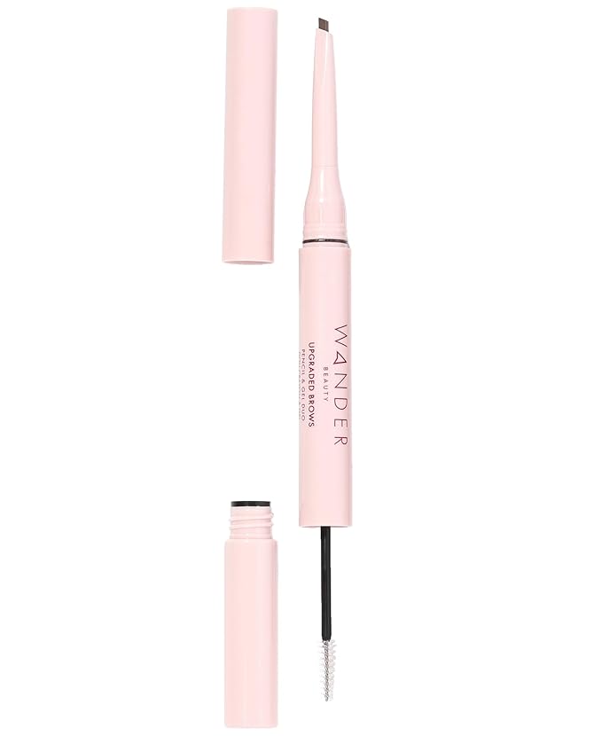 Wander Beauty Women's Upgraded Brows Pencil & Treatment Gel Duo, Medium Brown, 1 Count (Pack of 1)