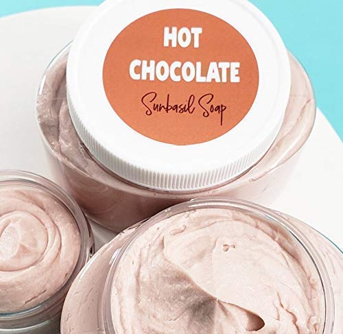 Sunbasil Soap Hot Chocolate Whipped Body Butter Lotion. Cozy Scented Skin Cream. Fall Winter Moisturizer for Her
