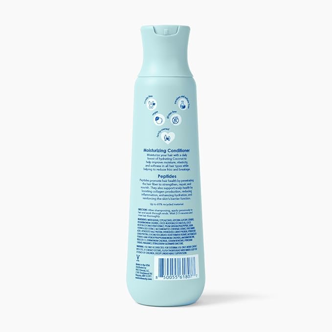 V&Co. Moisturizing Conditioner 12 Oz. - Sulfate Free, Color Safe, and Gentle Formula with Peptide Technology Boosting Hydration for Dry, and Color Treated Hair