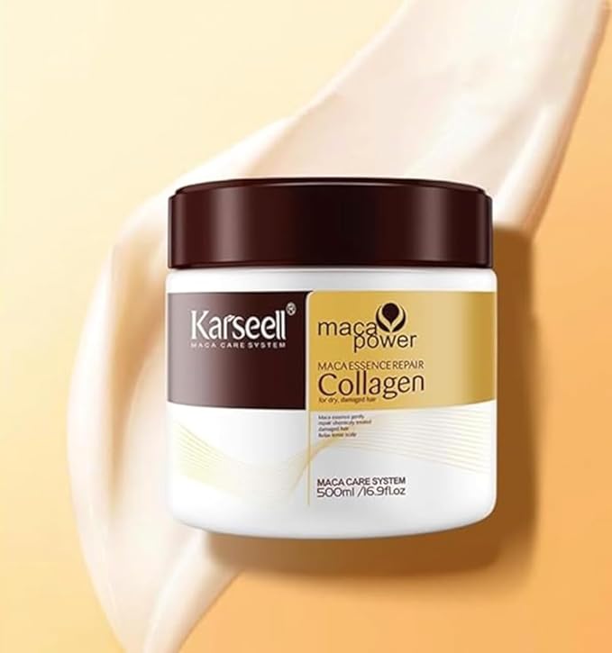 Deep Repair Conditioning Argan Oil Collagen Hair Mask Essence for Dry Damaged Collagen Hair Treatment All Hair Types 16.90 oz 500ml