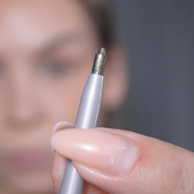 Sandstone Scandinavia Hypoallergenic Waterproof Metallic Eyeliner Pencil – Green – Fragrance-Free, Vegan – Smudge-Proof Eye Liner for Sensitive Eyes
