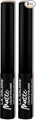 L.A. COLORS Liquid Eyeliner Collection, Matte Black CLE801 (Pack of 2)