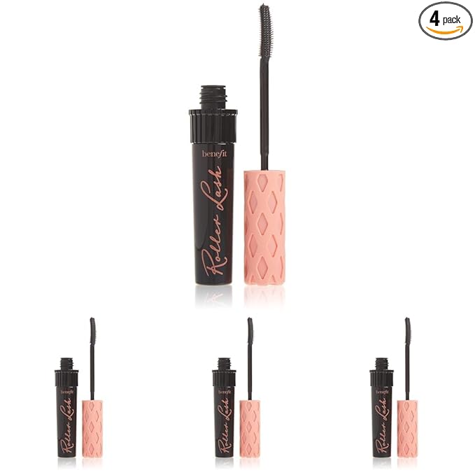 Benefit Cosmetics Roller Lash Super Curling & Lifting Mascara in Black 0.3 oz (Pack of 4)