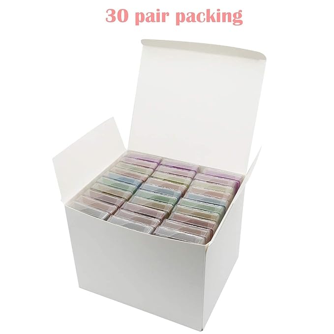 FARRED Wholesale False Lashes 30 Pairs 10 Styles Medium Length Vegan Eyelashes Fluffy Volume Strip Lashes Bulk 10 Portable Boxes Fake Eyelashes Mixed Natural Look 3D Faux Mink Lashes (mix 30pairs)