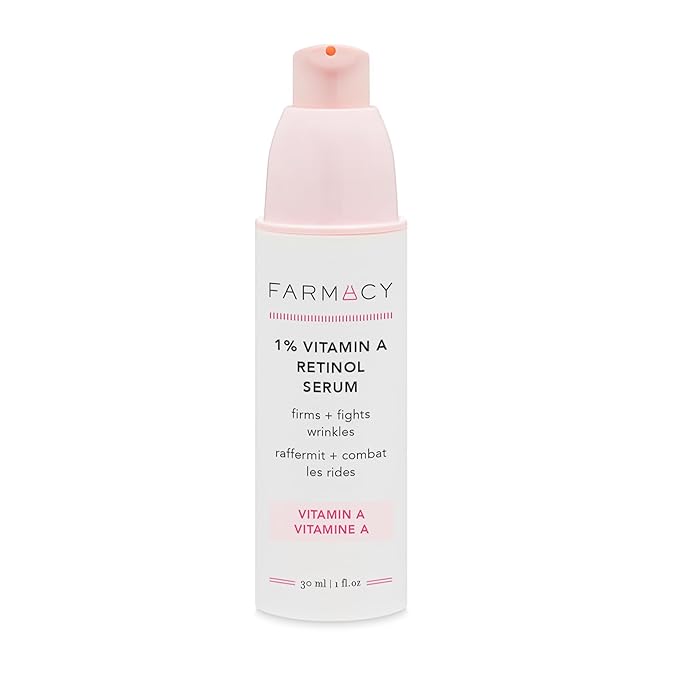 Farmacy Retinol Serum for Face - 1% Vitamin A Anti Aging - Resurfacing Wrinkle Formulated with Encapsulated Retinol + Ceramide NP to Prevent Moisture Loss + Replenish Skin Barrier (30ml)
