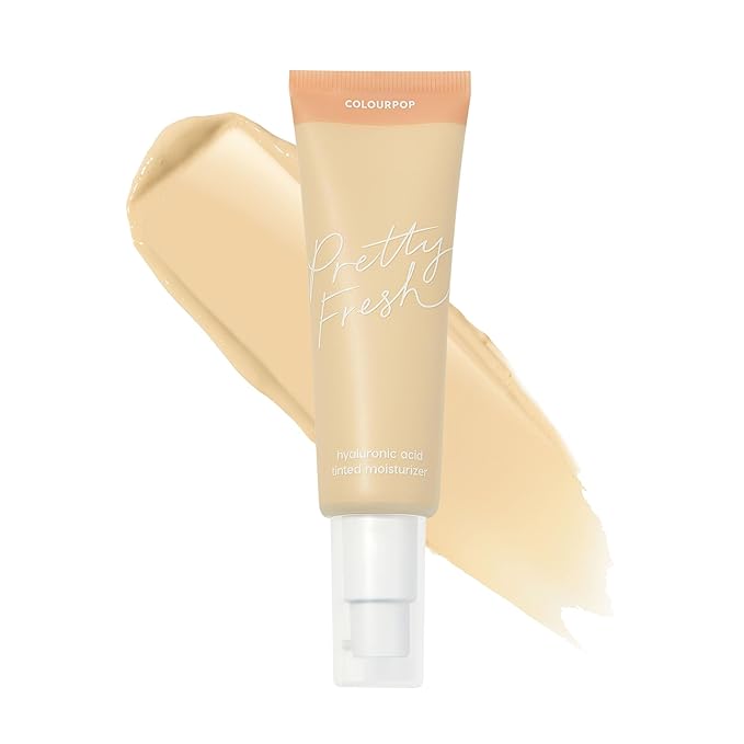 ColourPop Pretty Fresh Tinted Moisturizer - Hydrating Skin Tint & Glowy Summer Makeup with Lightweight Coverage - Made with Hyaluronic Acid & Coconut Water - Fair 2W (1.45 oz)