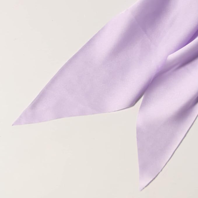 Pack of 2 Knotted Bow Hair Scrunchies Elastic Hair Scarf Hair Ties Bands Satin Hair Ribbon Scrunchy Ponytail Holder for Women and Girls, Hair Scarf Scrunchies, Hair Accessories (Lilac)
