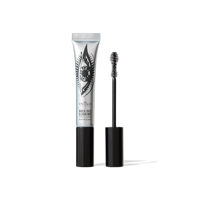 Eyeko Rock Out and Lash Out Thickening Mascara, Intense Black - Buildable Volume, Curl & Length 8ml