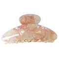 Wenlly large tortoise shell claw clip, 4.1 Inch cellulose acetate hair claw clips, marble non-slip strong hair hold barrettes for women and girls, pink