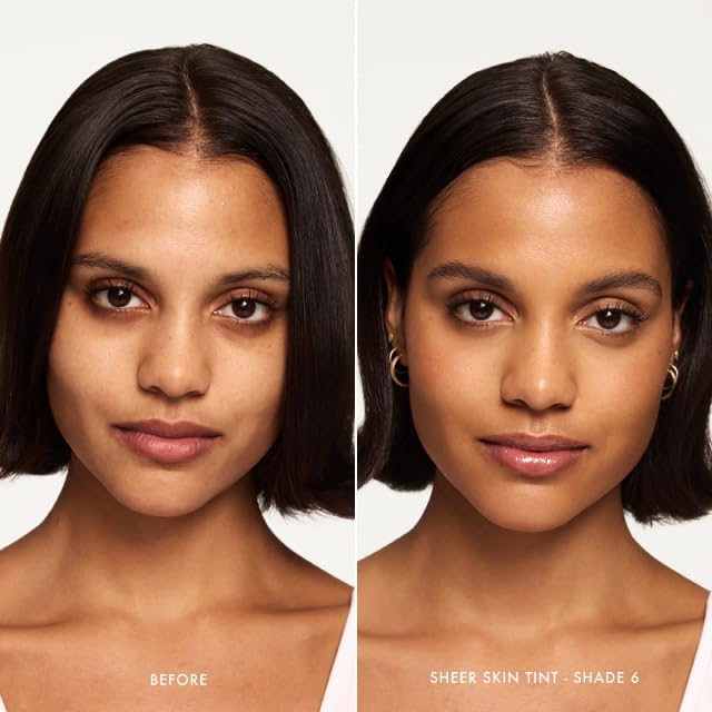 Summer Fridays Sheer Skin Tint with Hyaluronic Acid, Helps Diminish Uneven Complexion, Light Coverage, Shade 6, Medium Tan with Warm Golden Undertones (1 Fl Oz)