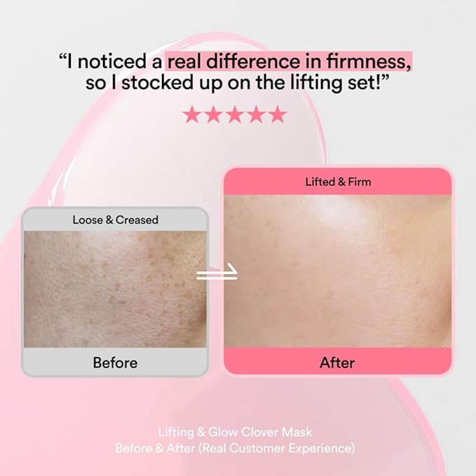 Skit Clover Collagen Hydrogel Patch, 130Da Low Molecular Collagen Mask for Glass Skin & Firming, Targeted Radiance Care with 7 Types of Collagen, K-Beauty Skin Care, 4 Sets (8 Patches)