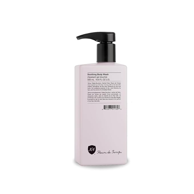 Number 4 Fleurs de Temps Soothing Body Wash. Moisturizing Body Wash with Vitamin E and Oat Extract, 16.9 oz