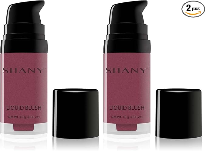 SHANY Paraben Free HD Liquid Cream Blush - Creamy & Blendable Color - DISTINTIVE (Pack of 2)