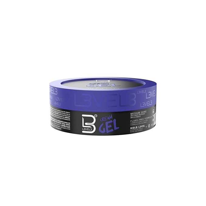 Level 3 Cream Gel - Provides Volume and Medium Hold - With Vitamins to Nourish and Protect Hair L3 - Level Three Mens Hair Styling Cream (100 ml)