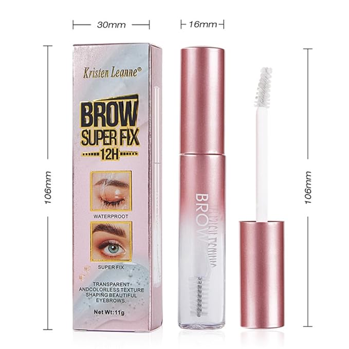 Clear Eyebrow Gel Waterproof Long Lasting Brow Fixing Gel Liquid Eyebrow Styling Brow Enhancer for Eye Brows Lift & Freeze
