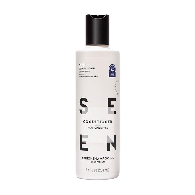 SEEN Conditioner, Fragrance Free - Non-Comedogenic Hair Conditioner - Dermatologist-Developed - Safe for Sensitive, Eczema & Acne Prone Skin