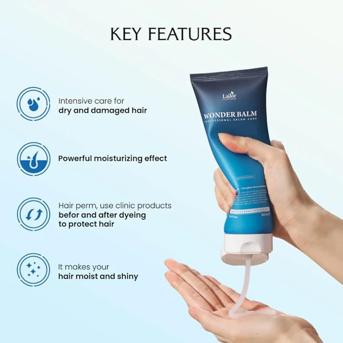 LA'DOR Wonder Balm 200ml Hair Treatment Conditioner Moisturizing Silk Protein Intensely Nourishes Curls With Irreplaceable Substances Restores Softness for Beautiful and Healthy Hair