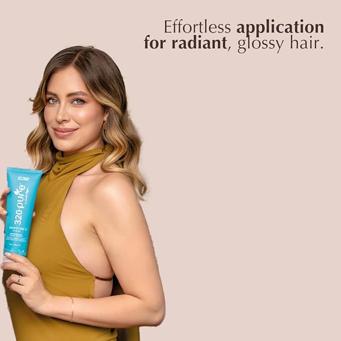 320Pure Smoothie Leave In Conditioner For Fine Hair 8oz, Sulfate Free, Color Safe & Lightweight Formula, Deep Repair Moisturizing Detangler for Fine, Frizzy, Curly, Thick, Wavy, Dry & Damaged Hair