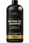 Batana Oil Shampoo for Hair Growth & Strength - Rosemary & Castor Oil Sulfate-Free Shampoo for Thinning, Dry, & Damaged Hair for Men and Women - Supports Thicker-Looking Hair | 16 fl oz TRUÉ PURSUÉ