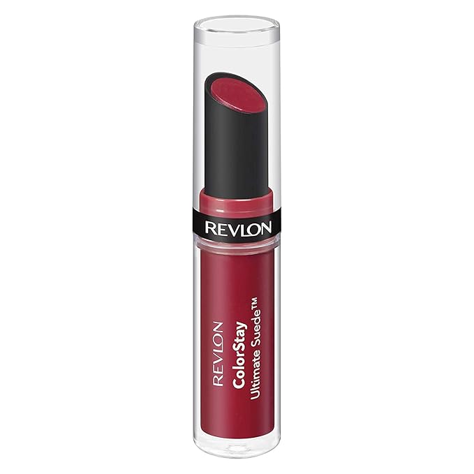 REVLON Lipstick, ColorStay Ultimate Suede Lipstick, High Impact Lip color with Moisturizing Creamy Formula, Infused with Vitamin E, 075 Cruise Collection, 0.09 Oz