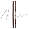 PERIPERA Speedy Skinny Brow (02 Dark Brown),1.5mm Precise Eyebrow Pencil, Dual-Sided Fine Tip Shades, Define Fills Brow Make up, K Beauty, Korean Make-up
