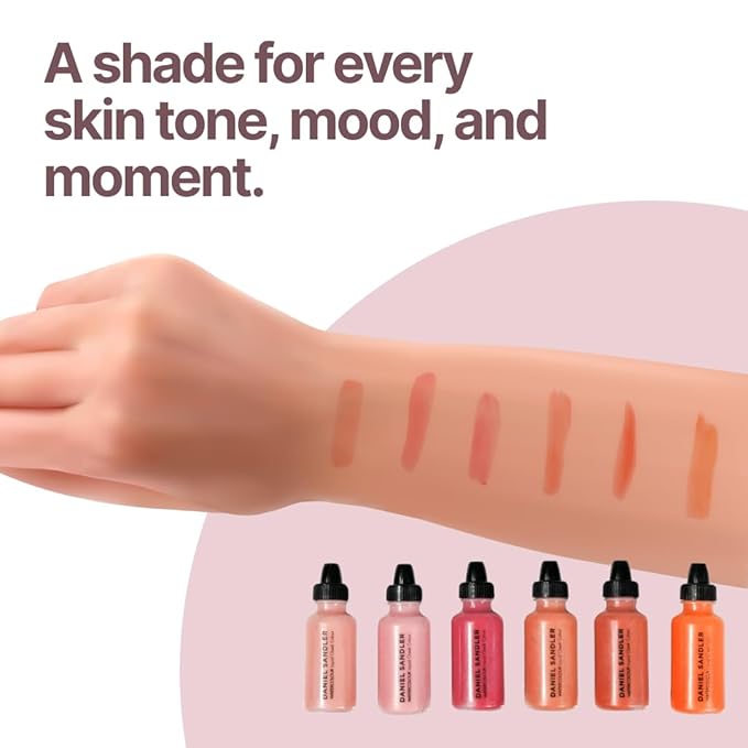 Daniel Sandler WATERCOLOUR LIQUID ILLUMINATOR 'ICING' 15ml – Liquid Shimmer Makeup, Highlighter – Oil-Free, Lightweight, Buildable & Long-Lasting for Cheeks, Lips