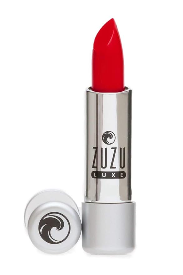 Zuzu Luxe Lip Color Lipstick (Starlet - Candy Apple Red/Cool Crème), 0.13 oz