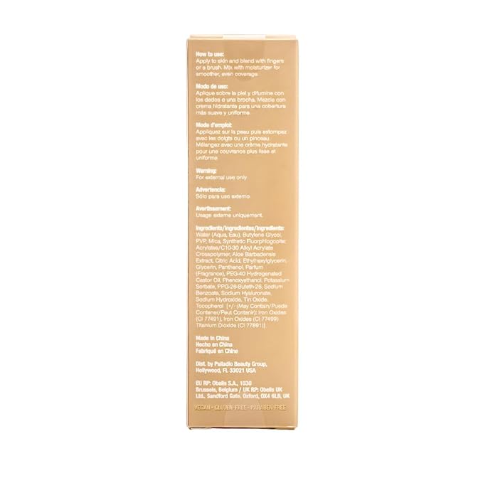 Palladio Body Shimmer Gel, Lightweight Water-Based Body Glow with Aloe, Hyaluronic Acid, Vitamin E & Panthenol, Buildable Radiant Shimmer, Vegan, Gluten-Free, Cruelty-Free (Golden Beach)