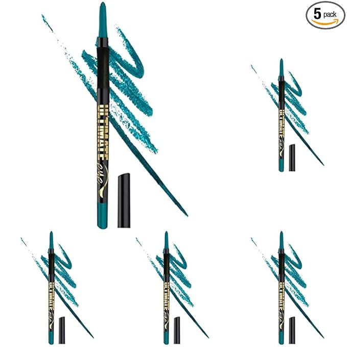 L.A. Girl Ultimate Intense Stay Auto Eyeliner, Totally Teal GP326 (Pack of 5)