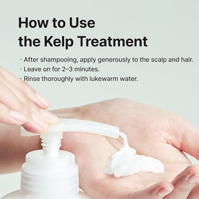 Kelp Hair Treatment Conditioner for Dry, Itchy & Sensitive Scalp, Nourishing and Hydrating, Strengthening and Repairing, Korean Hair Care, 16.9 fl oz / 500ml