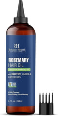 Botanic Hearth Hair Oil for Hair Growth | Rosemary Oil for Hair Growth with Biotin, Castor & Jojoba | Hair Relaxers & Dry Scalp Treatment | Color Safe | All Hair Types | 6.7 Fl Oz