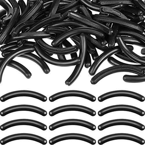 Mudder 80 Pieces Eyelash Curler Refills Eyelash Curler Pads Silicone Rubber Replacement Refills Pads for Universal Eye Lash(Black)