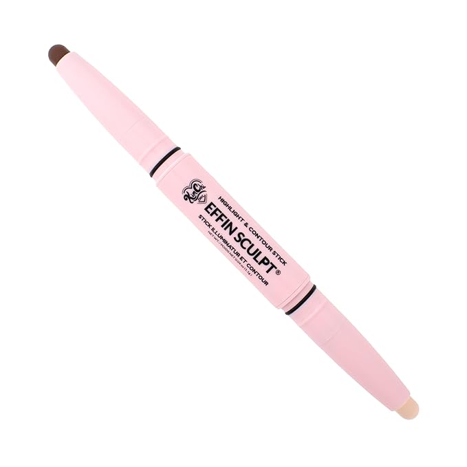 KimChiChic Beauty Effn Sculpt Dual-Ended Highlight & Contour Stick, Creamy & Blendable Formula with Mango Seed Butter, Vitamin E & Sweet Almond Oil, Cruelty-Free, Medium