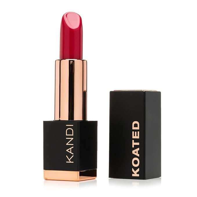 Kandi Koated Suede Matte Lipstick- Scandal Bright Red With Fuchsia Tones -Highly Pigmented Long-Lasting Matte Lipstick for Women -Creamy Smooth Finish -Vegan, Cruelty-Free & Paraben-Free Beauty Makeup