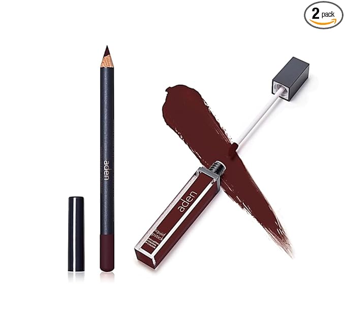Lipstick for Women & Lip Liner Pencil – Liquid Matte Lipstick Long Lasting – Lip Combo Sets with Lip Stain Long Lasting Waterproof & lip liner stain – Lip Kit Pigmented-Non Smudge-Made in Italy 24