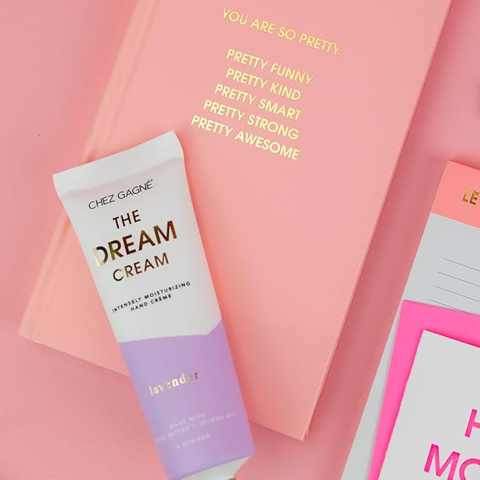 Vegan Hand Cream for Dry Hands - The Dream Cream - Lavender 3.4oz Non-Greasy Moisturizing Lotion - Made in California - Paraben, Sulfate & Phthalate Free - Self Care Gift - Mother's Day - Gift for Mom