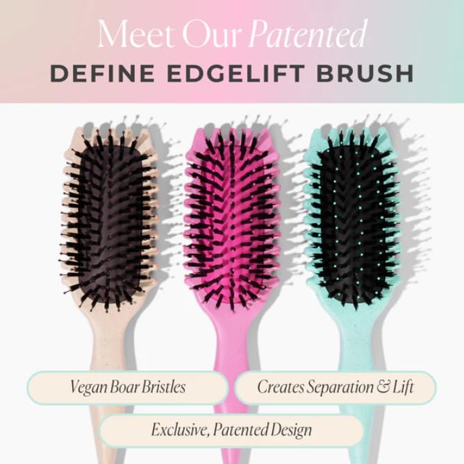 Bounce Curl Define EdgeLift Brush, 5-in-1 Tool for Effortlessly Defined Curls, Waves & Coils, Reduces Frizz - Teal