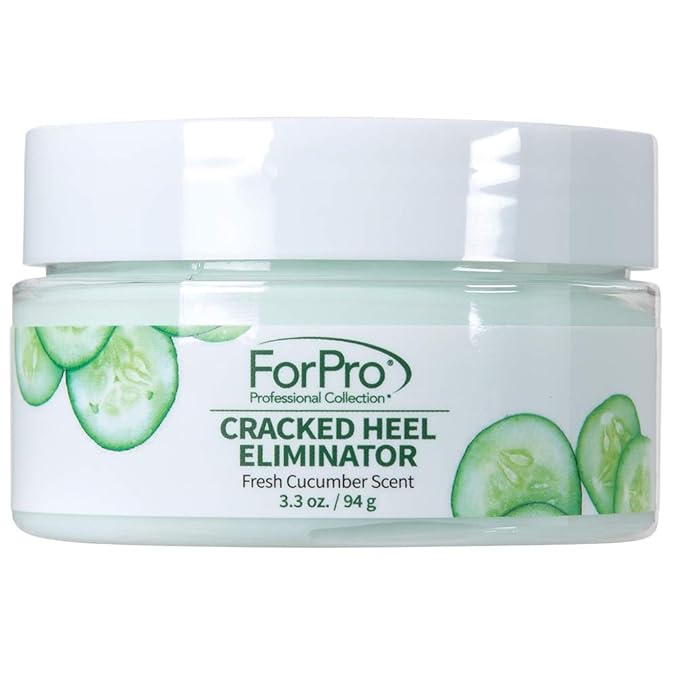 ForPro Professional Collection Cracked Heel Eliminator, Fresh Cucumber Scent, Intensive Repair Treatment for Rough, Dry & Cracked Heels, Reduces Calluses & Skin Build Up, 3.3 oz.