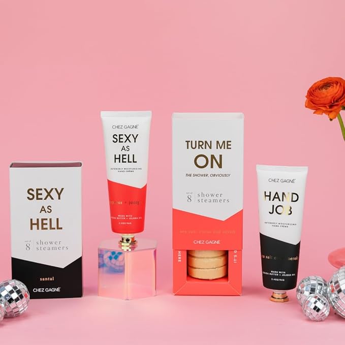 Chez Gagné Vegan Hand Cream for Dry Hands - Sexy As Hell - Cypress and Juniper 3.4oz Non-Greasy Moisturizing Hand Lotion - Made in California - Paraben, Sulfate & Phthalate Free - Funny Unisex Gift