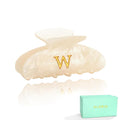 Acrylic Letter Hair Clips For Women Alphabet Hair Claw Initial Hair Clip Fashion Glitter Chic Monogram Claw Clip Hair Accessory Large Hair Clips W