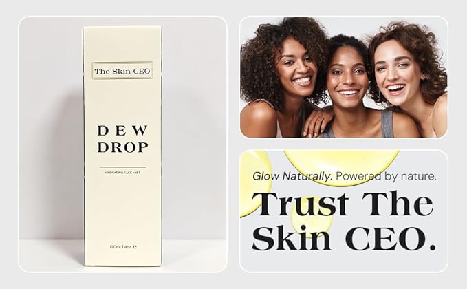 Dew Drop Hydrating Face Mist, 120ml/4oz, with Jojoba Oil and Pearl Powder.