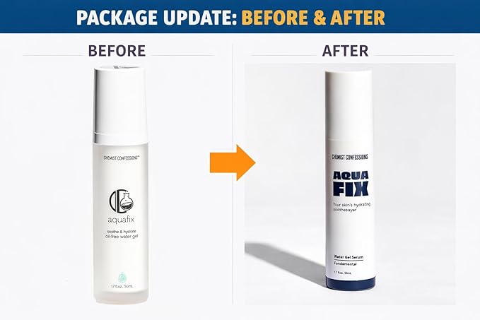 Chemist Confessions Aquafix Hydrating Water Gel - Moisturizing, Oil-Free Facial Water Gel - Face Moisturizer for Intense Hydration & Skin Barrier Repair - 1.75 Fl oz