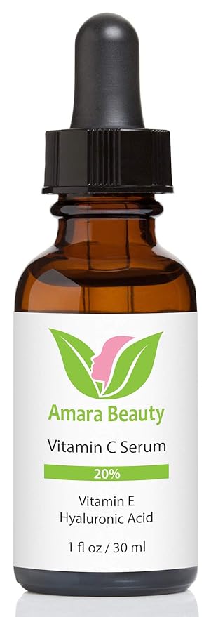 Vitamin C Serum for Face 20% with Hyaluronic Acid & Vitamin E, 1 fl. oz.