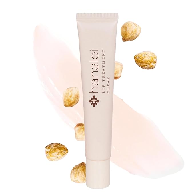Hanalei Lip Treatment for Dry, Chapped Lips – Intensive Overnight Moisturizer with Kukui Oil, Shea Butter & Grapeseed Oil – Hydrating Balm for Healing Cracks – Clear Tint, Full-Size 15g – Cruelty-Free